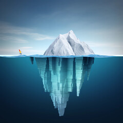 Tip of the iceberg. Business concept. generative ai. Iceberg. Success business metaphor. 