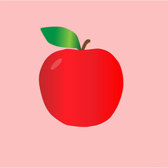 red apple fruit icon illustration