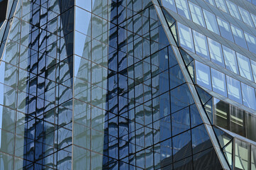 Fototapeta na wymiar Modern Business Office Buildings Reflecting