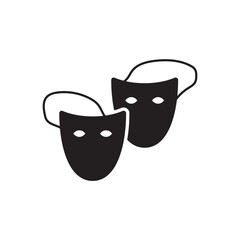 Mask vector icon. Carnaval mask flat sign design. Decorative carnival mask symbol pictogram. UX UI icon