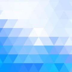 Blue triangles. Vector geometric background for presentation. Decor element.