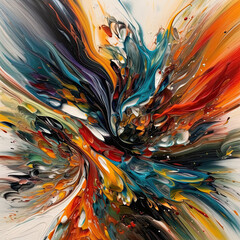 abstract art - oil painting of  the color of emotion pain -beautiful background Generative AI 