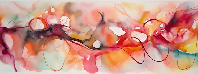 abstract watercolor illustration of the emotion Pain - generative AI 