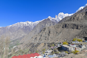 View of Karakoram Range with Lady Finger Peak from Duikar View Point
