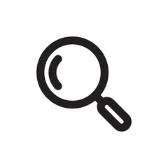 Magnifier vector icon. Zoom in zoom out flat sign design. Magnifying glass icon. Search icon. Find symbol. Loupe outline sign. Optical glass pictogram. UX UI icon