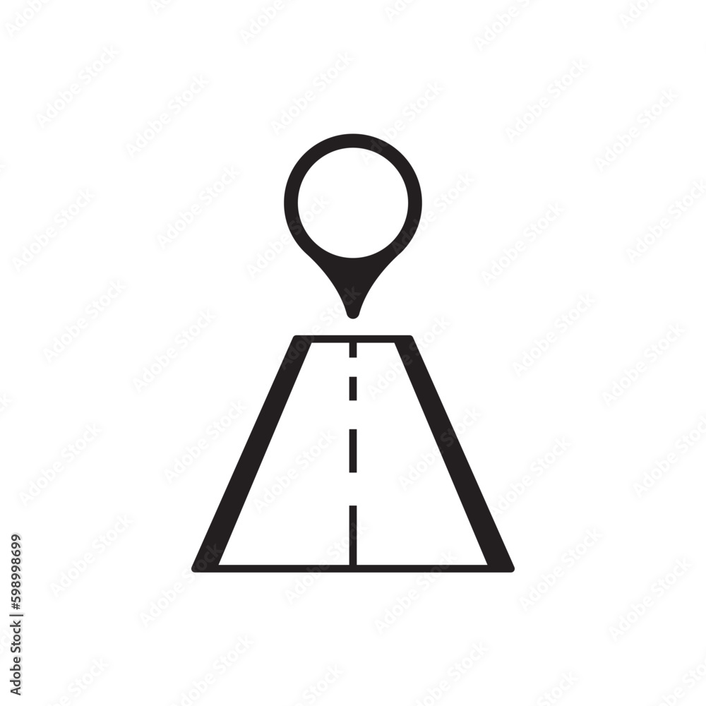 Aufkleber navigation vector icon. destination point flat sign design. location symbol pictogram. ux ui icon