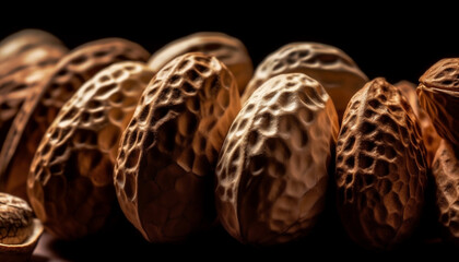 Obraz premium Healthy eating Fresh organic fruit in a row generative AI