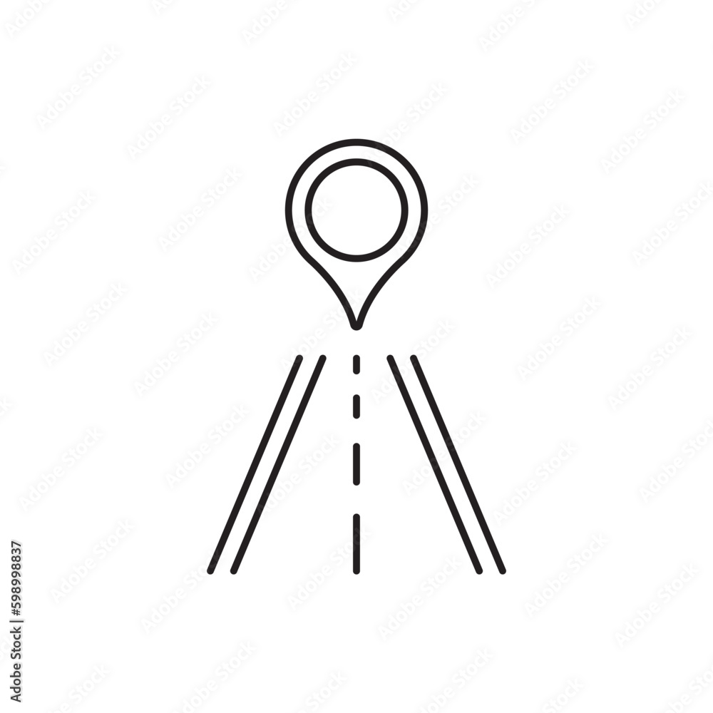 Poster navigation vector icon. destination point flat sign design. location symbol pictogram. ux ui icon