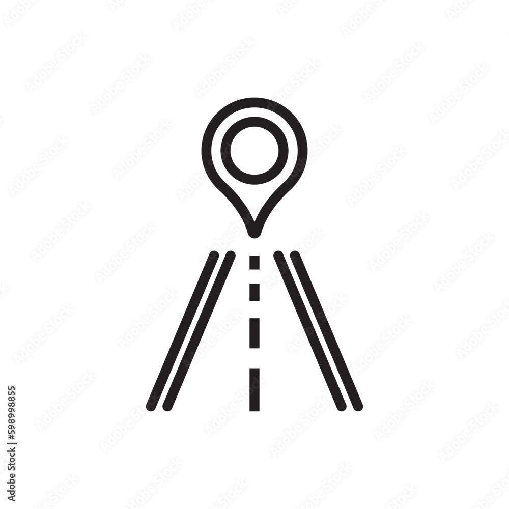 Poster navigation vector icon. destination point flat sign design. location symbol pictogram. ux ui icon