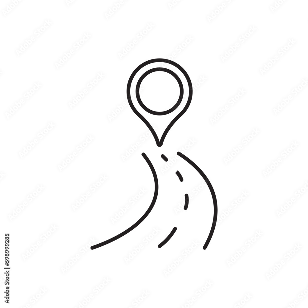 Poster navigation vector icon. destination point flat sign design. location symbol pictogram. ux ui icon
