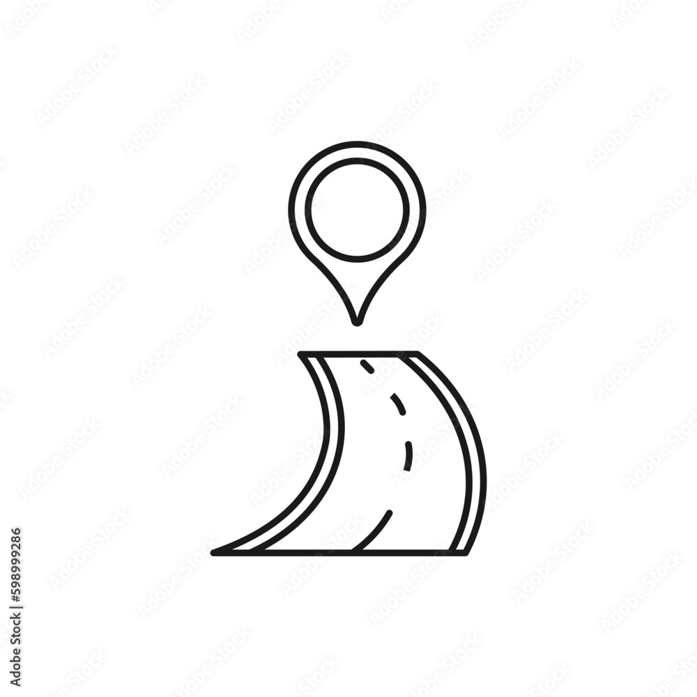 Aufkleber navigation vector icon. destination point flat sign design. location symbol pictogram. ux ui icon