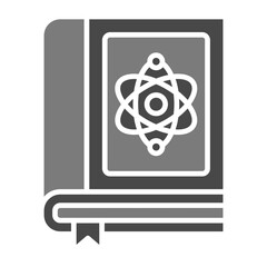 Physics Book Greyscale Glyph Icon