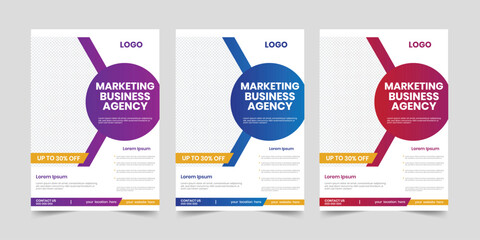 a4 company product marketing flyer, gradient style business flyer template, colorful marketing proposal