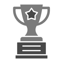 Trophy Greyscale Glyph Icon