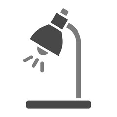 Desk Lamp Greyscale Glyph Icon