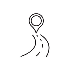 Navigation vector icon. Destination point flat sign design. Location symbol pictogram. UX UI icon