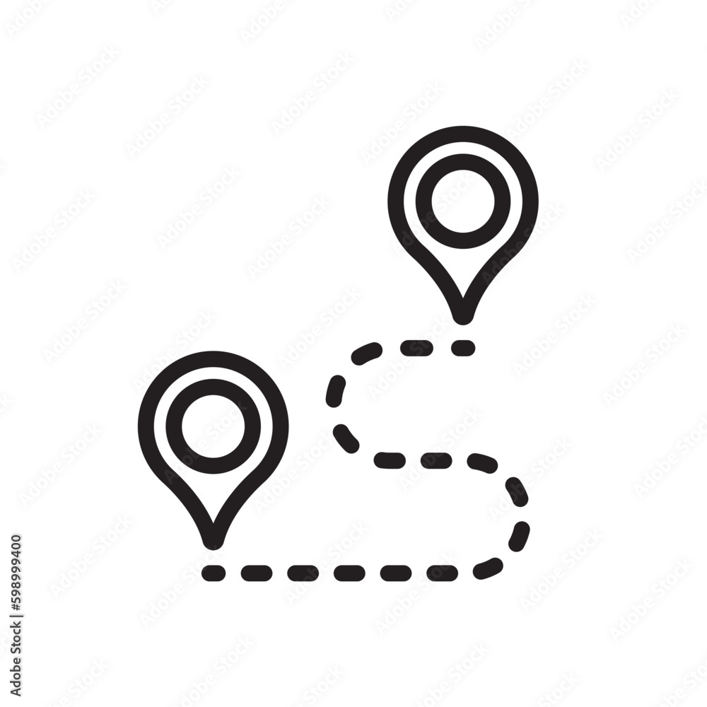 Poster navigation vector icon. destination point flat sign design. location symbol pictogram. ux ui icon