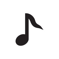 Music vector icon. Musical note flat sign design. Music symbol pictogram