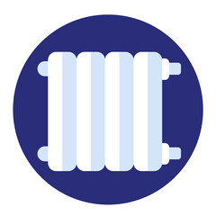 Heating battery, radiator icon, flat design