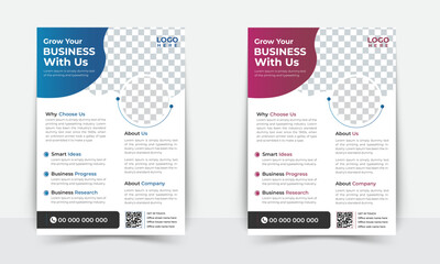 Corporate Business flyer template vector design, Flyer Template Geometric shape used for business poster layout, IT Company flyer, corporate banners, and leaflets. Graphic design layout with triangle