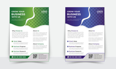 Corporate Business flyer template vector design, Flyer Template Geometric shape used for business poster layout, IT Company flyer, corporate banners, and leaflets. Graphic design layout with triangle