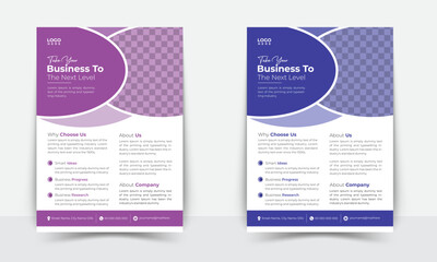Corporate Business flyer template vector design, Flyer Template Geometric shape used for business poster layout, IT Company flyer, corporate banners, and leaflets. Graphic design layout with triangle