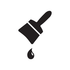 Paint brush vector icon. Paint brush flat sign design. Brush vector symbol pictogram. UX UI icon