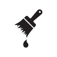 Paint brush vector icon. Paint brush flat sign design. Brush vector symbol pictogram. UX UI icon