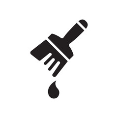 Paint brush vector icon. Paint brush flat sign design. Brush vector symbol pictogram. UX UI icon