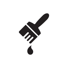 Paint brush vector icon. Paint brush flat sign design. Brush vector symbol pictogram. UX UI icon