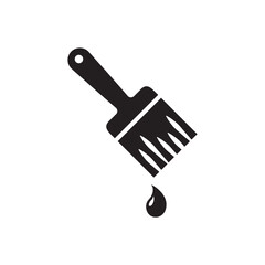 Paint brush vector icon. Paint brush flat sign design. Brush vector symbol pictogram. UX UI icon