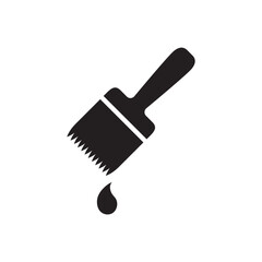 Paint brush vector icon. Paint brush flat sign design. Brush vector symbol pictogram. UX UI icon