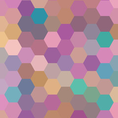 Vector color hexagon pattern. Geometric abstract background with simple hexagonal elements. Medical, technology or science design. eps 10
