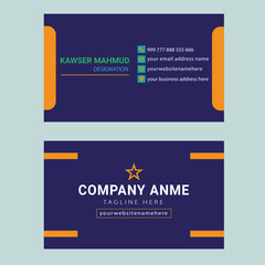 Corporate business card design (editable vector file)