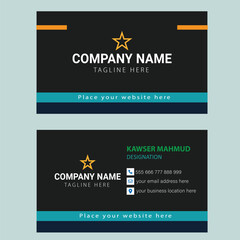 Corporate business card design (editable vector file)
