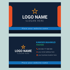 Corporate business card design (editable vector file)