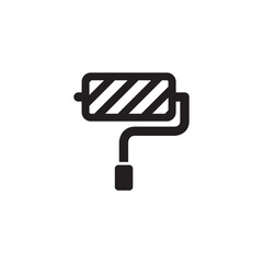 Paint roll vector icon. Paint roller flat sign design. Paint roller symbol. Painter roll symbol pictogram. UX UI icon