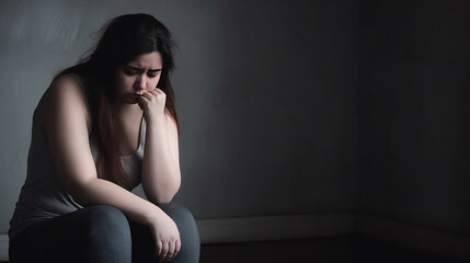 Obraz premium mulher triste em depressão 