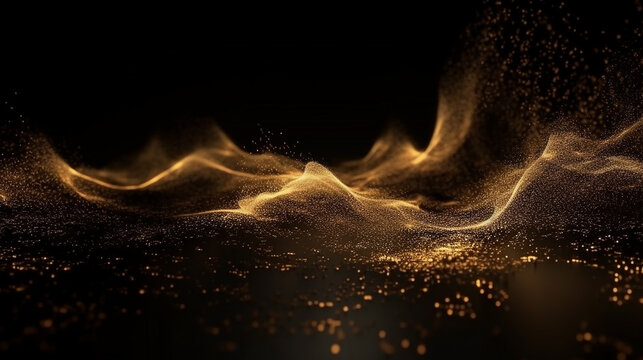 poeira abstrada dourada 