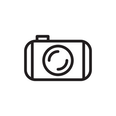 Video camera vector icon. Photo camera vector icon. Camera flat sign design. Recorder linear outline symbol pictogram. UX UI icon