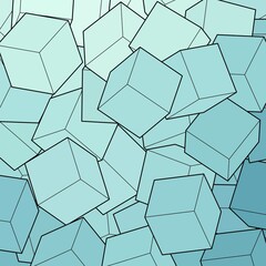 Light blue background from cubes. Vector illustration for your graphic design.Vector illustration for your graphic design. eps 10