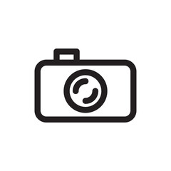 Video camera vector icon. Photo camera vector icon. Camera flat sign design. Recorder linear outline symbol pictogram. UX UI icon