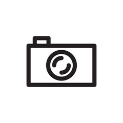 Video camera vector icon. Photo camera vector icon. Camera flat sign design. Recorder linear outline symbol pictogram. UX UI icon
