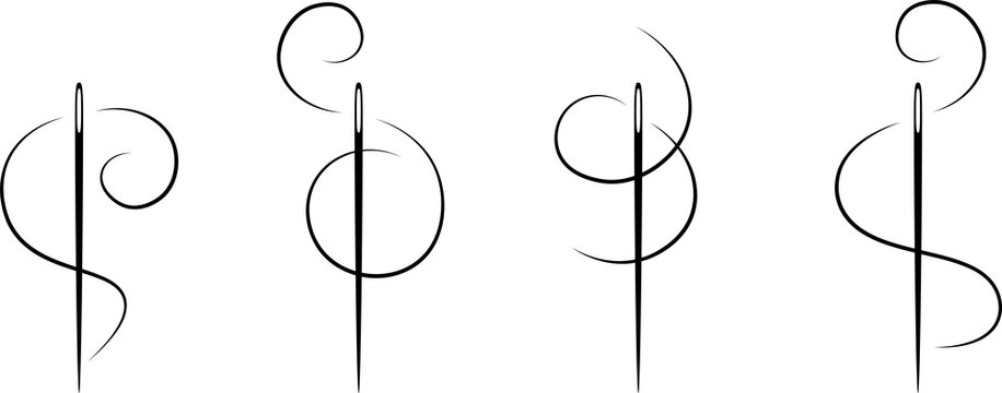 Elegant needle with thread