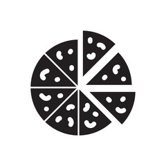 Pizza vector icon. Sliced Pizza flat sign design. Pizza symbol pictogram. UX UI icon