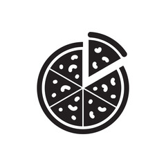 Pizza vector icon. Sliced Pizza flat sign design. Pizza symbol pictogram. UX UI icon