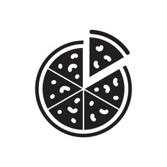 Pizza vector icon. Sliced Pizza flat sign design. Pizza symbol pictogram. UX UI icon