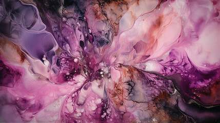 Arte abstrata de tinta de m&aacute;rmore de pintura original requintada para fundo abstrato. A pintura foi pintada em textura de papel de alta qualidade para criar um padr&atilde;o de fundo de m&aacute;rmore suave da arte