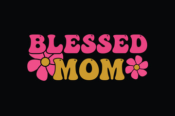 wavy mom t shirt design