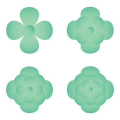 Flower, Element of floral paper cut. Paper cut of flower shape. Icon of valentine day, gift, ornament, love and spring symbol. Illustration of floral.
